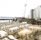 Ход строительства дома 2.1, 2.2 в ЖК Новобережье -