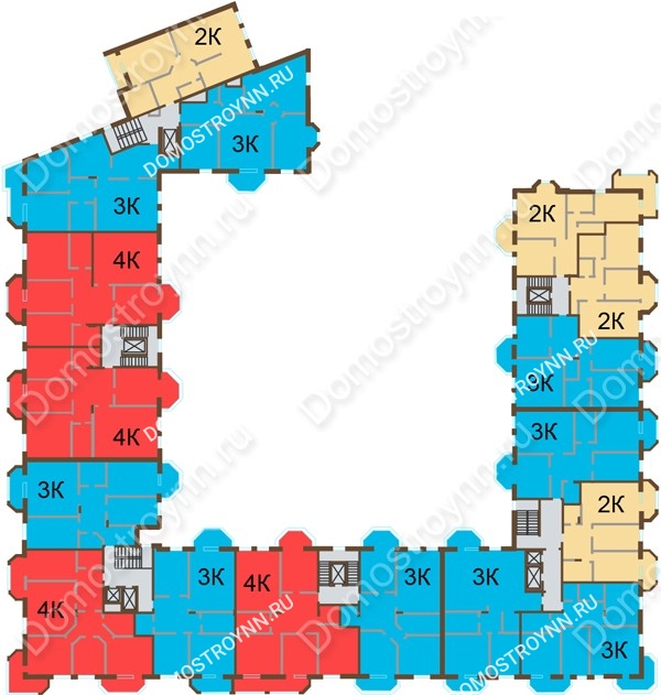 ЖК Изумрудный замок - планировка 3 этажа