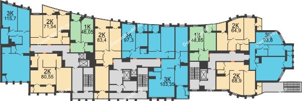 ЖК 230 футов - планировка 4 этажа