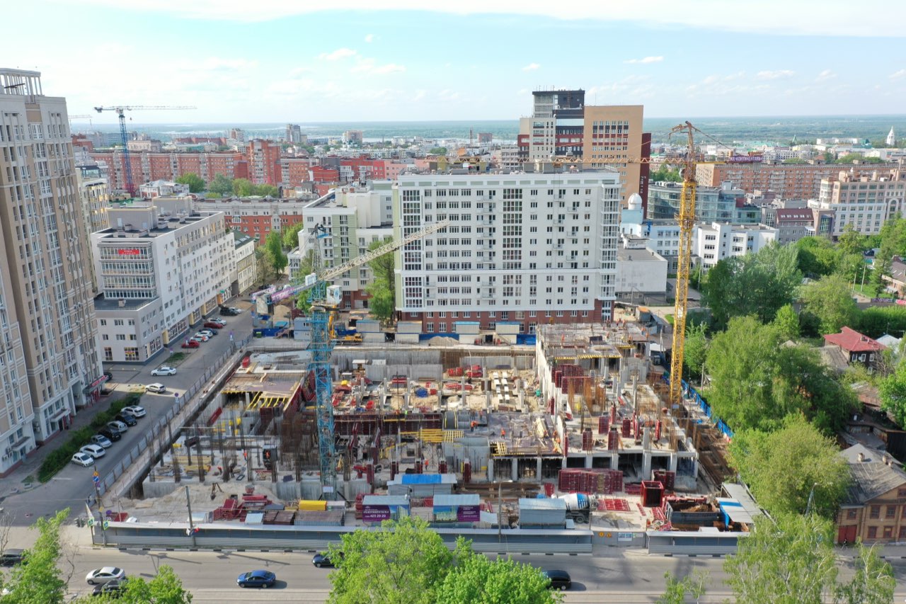 Жилой комплекс вблизи от двух театров достроят в Нижнем Новгороде в 2022  году в июне 2021