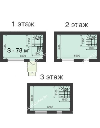 4 комнатная квартира 78 м² в КП Слобода, дом № 113 (144 м2 и 78 м2)