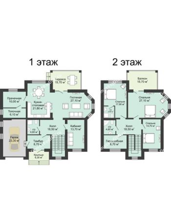 5 комнатный коттедж 266,5 м² - КП Ясная Поляна