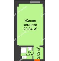 Апартаменты-студия 29,72 м², Апарт-Отель Гордеевка - планировка