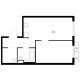 1 комнатная квартира 40,3 м² в ЖК Савин парк, дом корпус 7 - планировка