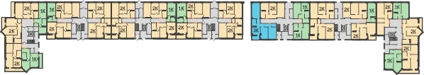 ЖК Весенняя, 34 - планировка 1 этажа