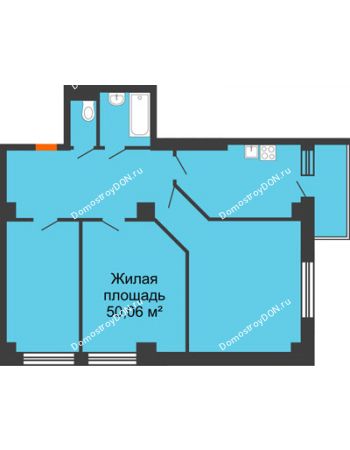 3 комнатная квартира 80,05 м² в ЖК Сокол Градъ, дом Литер 1 (8)