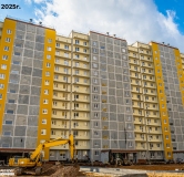 Ход строительства дома 2 в ЖК Медовый -