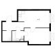 1 комнатная квартира 41,3 м² в ЖК Савин парк, дом корпус 10 - планировка