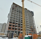 Ход строительства дома 1 в ЖК Контрасты -