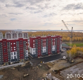 Ход строительства дома 54 в ЖК Вишневая Горка -