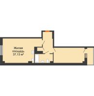 2 комнатная квартира 59,31 м² в ЖК Сокол Градъ, дом Литер 1 - планировка