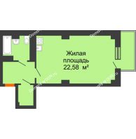 Студия 40,71 м² в ЖК Сокол Градъ, дом Литер 6 - планировка