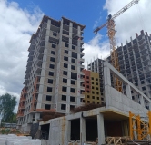 Ход строительства дома 1 в ЖК Крылья -