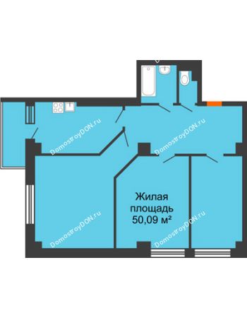3 комнатная квартира 80,37 м² в ЖК Сокол Градъ, дом Литер 6