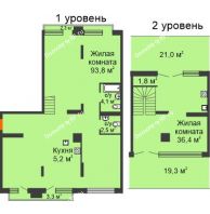 Студия 189,1 м² в Микрорайон Видный	, дом ГП-22 - планировка