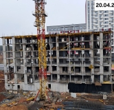 Ход строительства дома 10 в ЖК Ежевика -