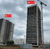 Ход строительства дома 69-1-2 в ЖК Новое Побережье -